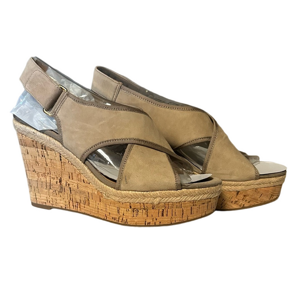 Franco Sarto Shoes - Franco Sarto Tan Suede Wedge Size 9 Nib
